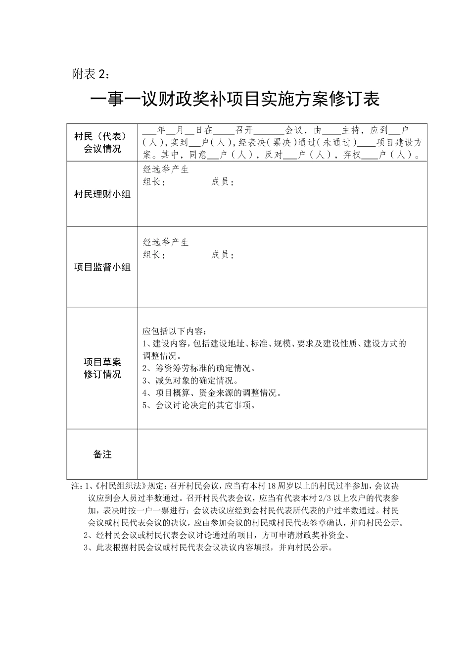 四川省“一事一议”财政奖补项目实施草案表_第2页
