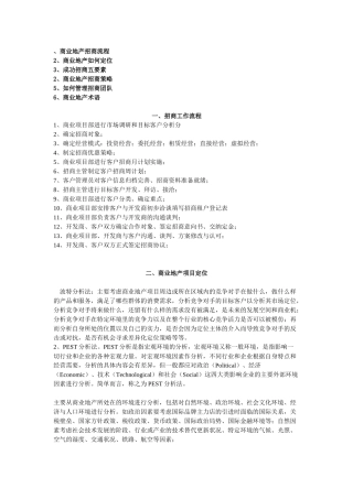 商业地产招商经理知识手册