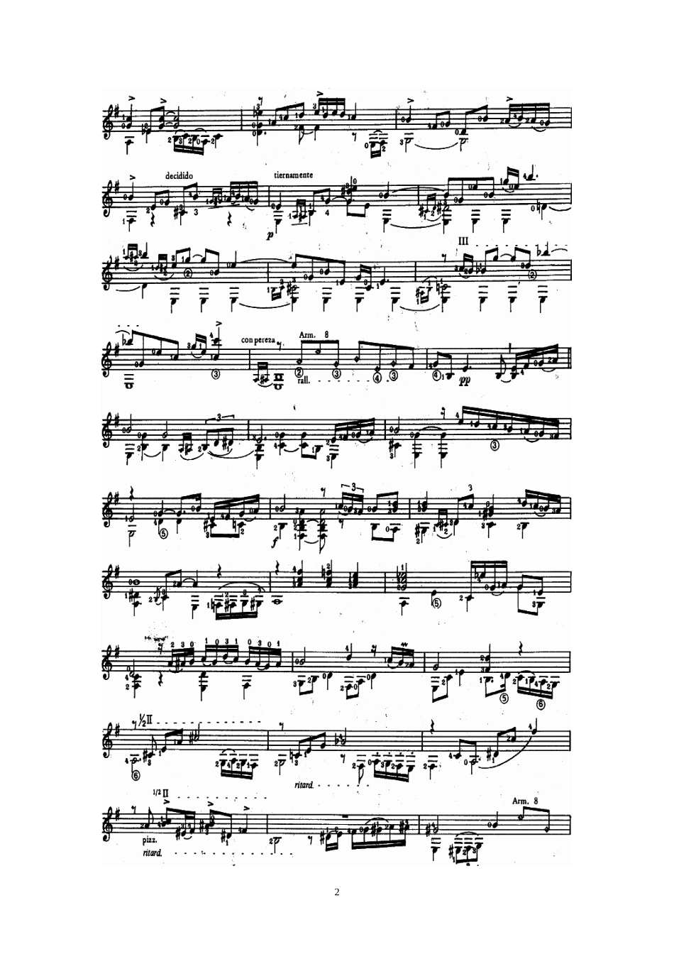 四季-布宜诺斯艾利斯的春天-Primavera-Portena;皮亚佐拉-Astor-Piazzolla(古典吉他谱-两个版本)_第2页