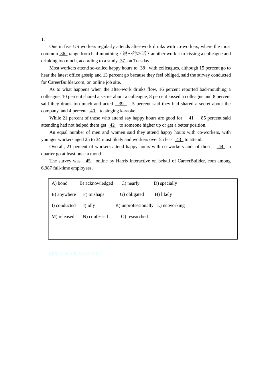 四、六级选词填空练习_第1页