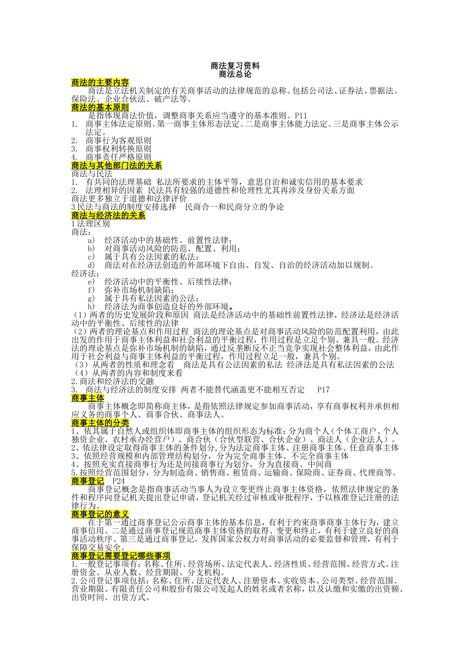 商法复习资料_第1页
