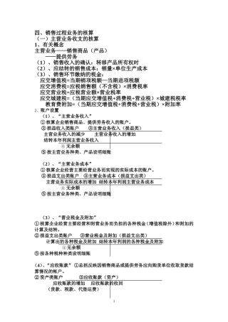 四、销售u过程业务核算(