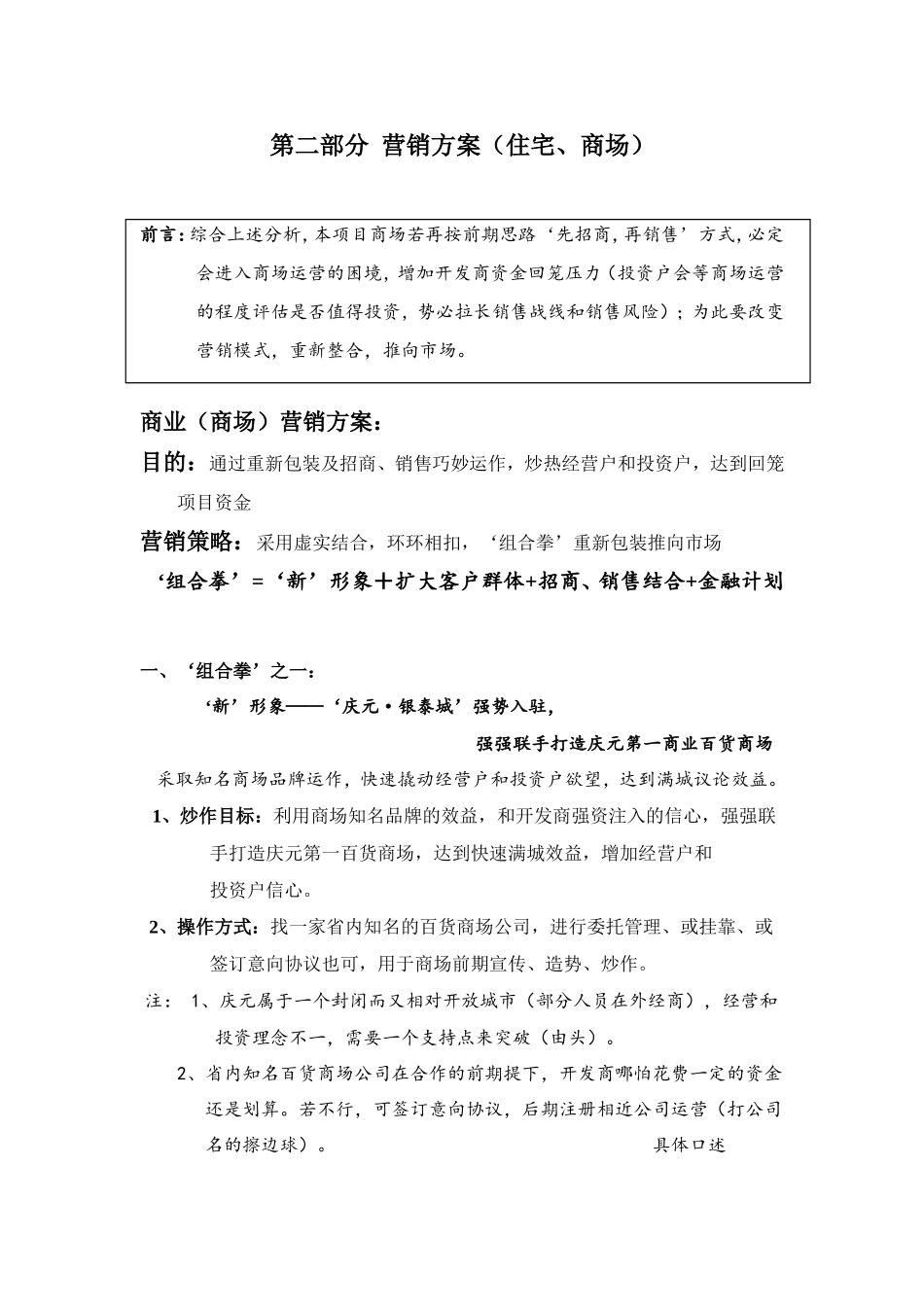 商业广场营销方案_第3页