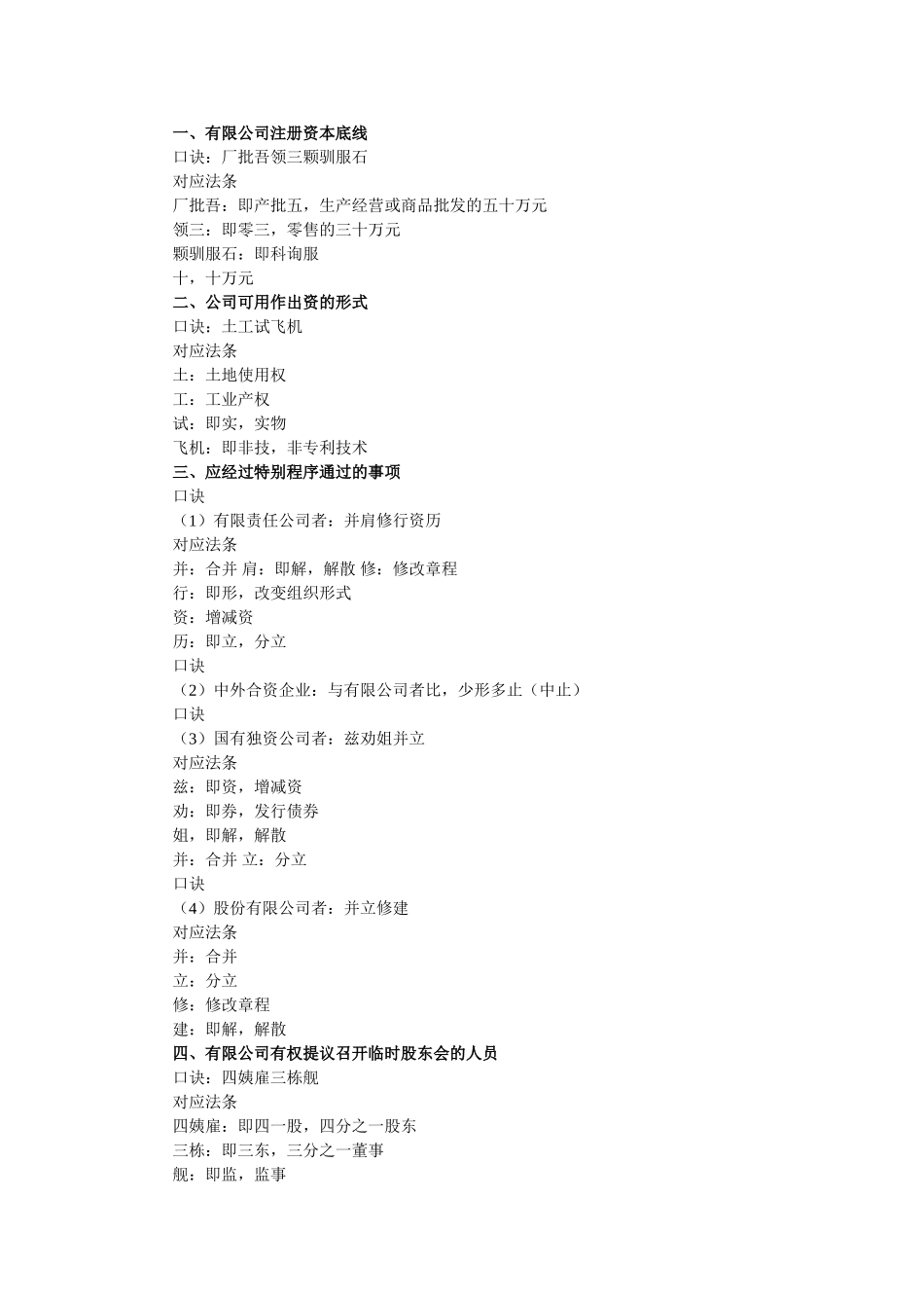 商法口诀2011备考_第1页