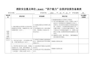 四个能力自我评估报告