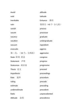 四六级核心词汇(完全版)