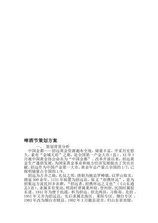 啤酒节策划方案-文档