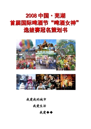 啤酒女生冠名方案