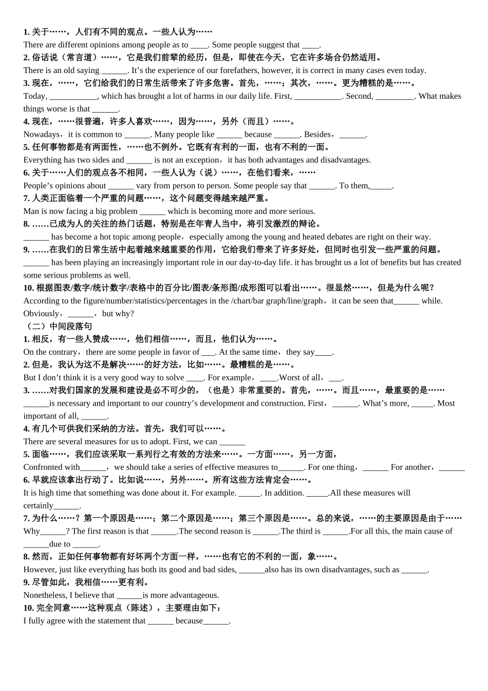 四六级英文写作必背之35句型_第3页