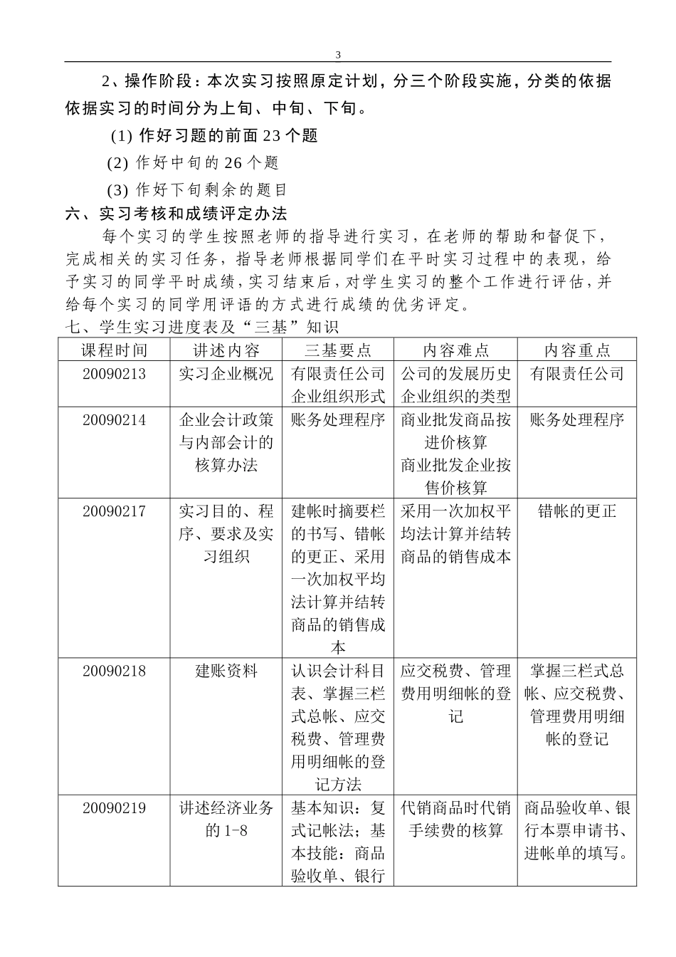 商品流通企业会计实习的实践性教学法方案_第3页