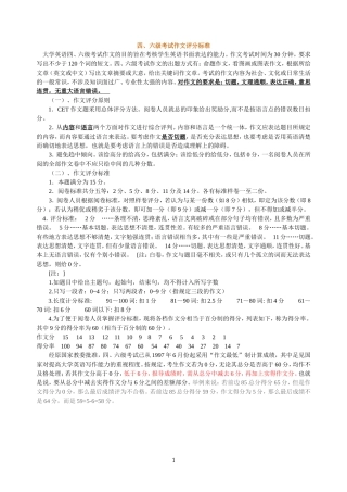 四六级作文评分标准及写作技巧