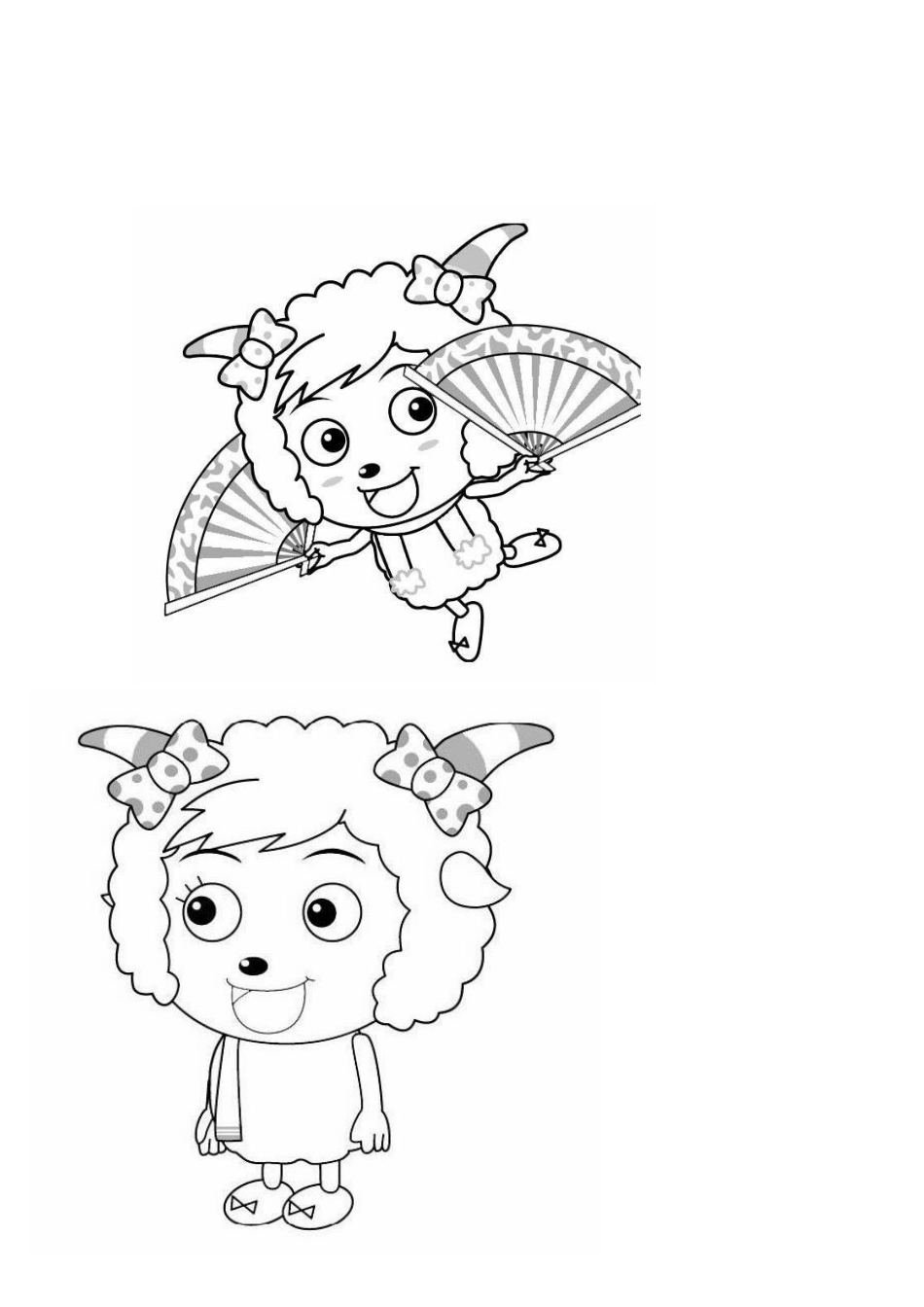 喜羊羊与灰太狼儿童填色涂色直接打印_第3页