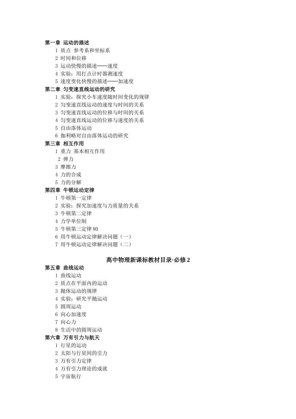 四川新课标高中理科各科教材顺序和内容_第3页