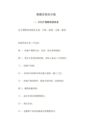 售楼冠军培训方案