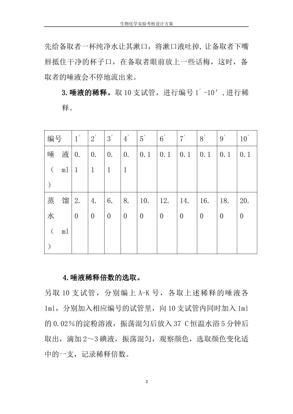 唾液淀粉酶最适pH值的测定实验设计_第3页