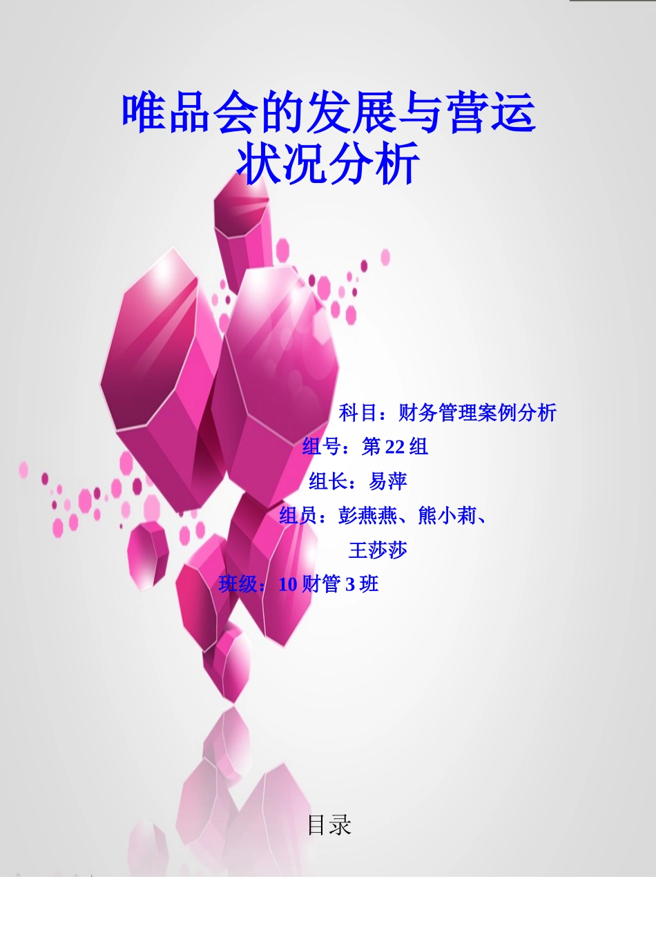 唯品会发展与营运状况分析文档_第1页