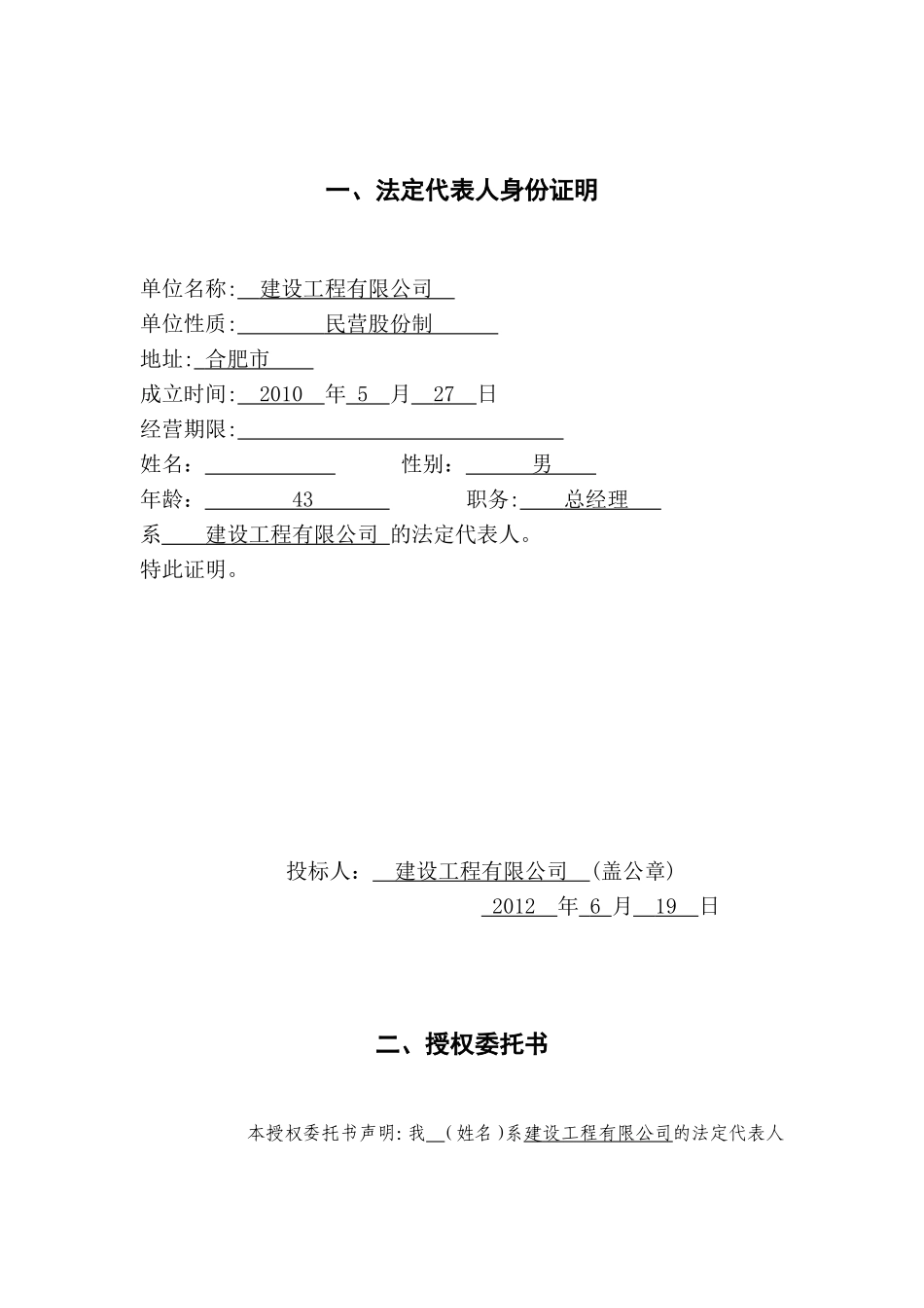 商务标一般文件格式_第2页