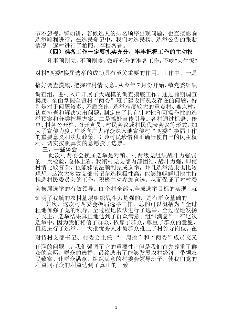 哈乐镇村两委换届总结_第3页