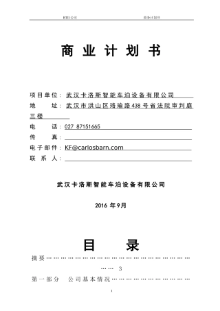 商业策划书模板(同名24175)