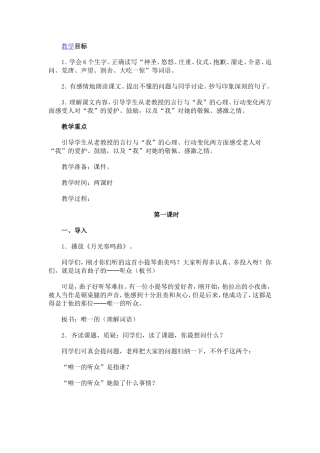 唯一的听众教案设计