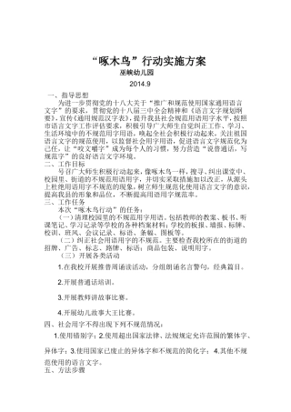 啄木鸟行动实施方案(4)