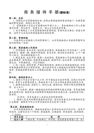 商务接待(新标准)