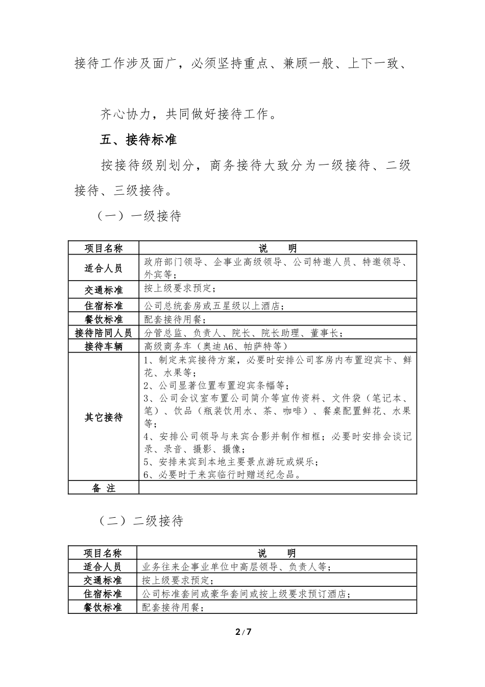 商务接待管理制度_第2页