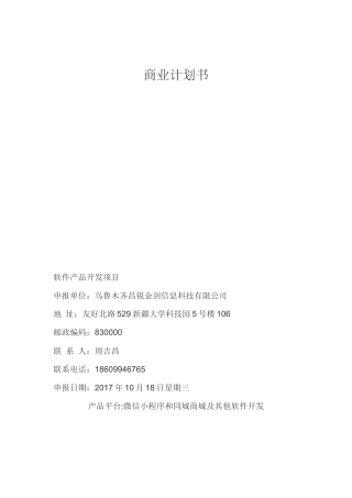 商业计划书(同名18603)