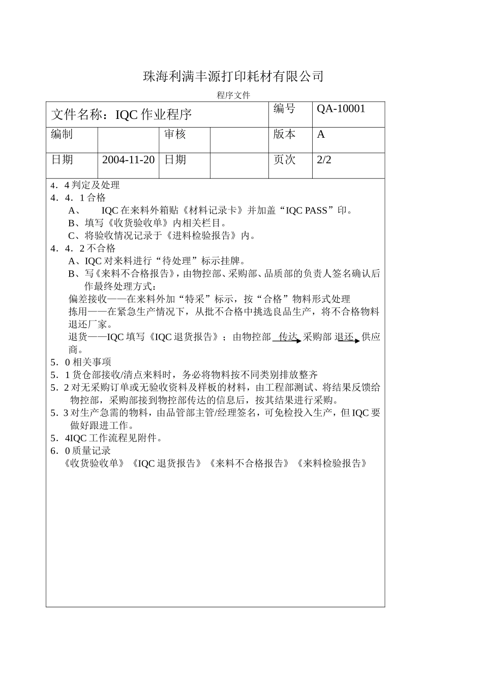 品管程序文件_第2页