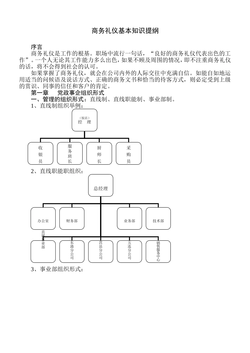 商务礼仪基本知识提纲_第1页