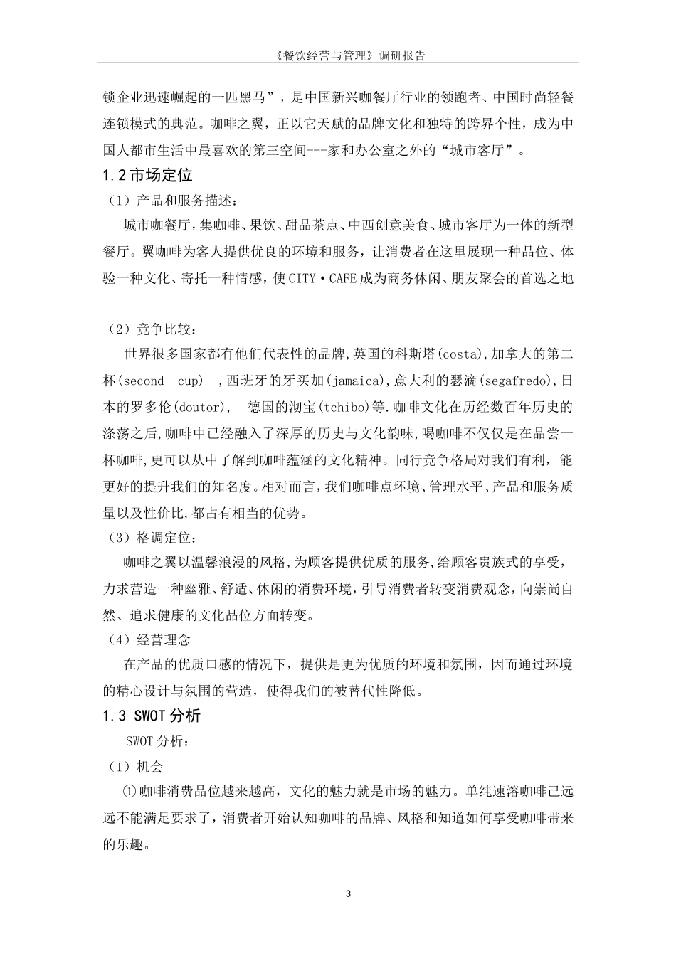 咖啡之翼品牌营销策略分析报告_第3页