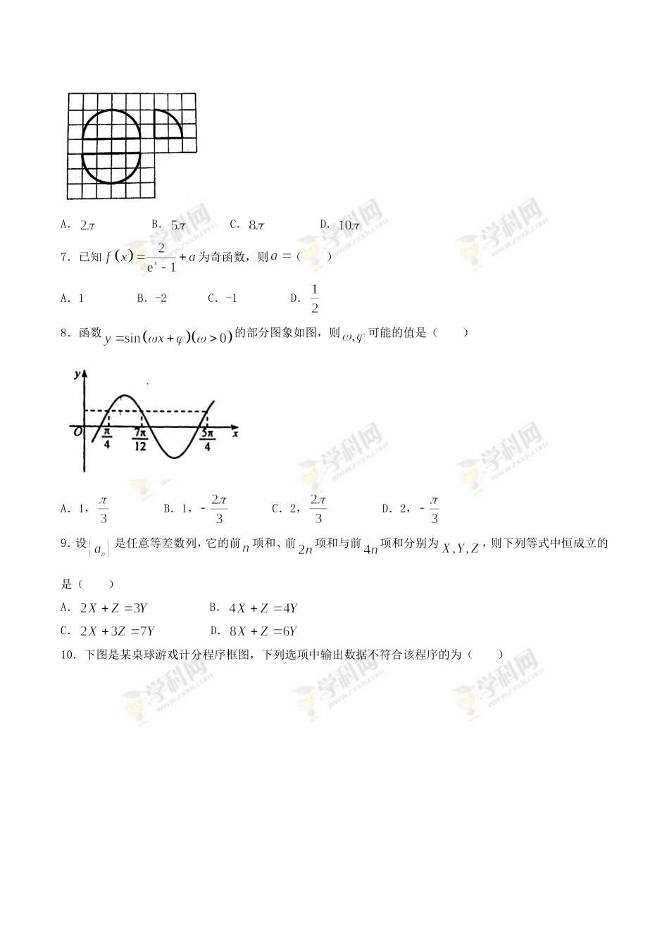 唐山市2018届高三第二次模拟考试文数试题_第2页