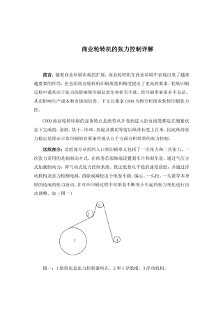 商业轮转机的张力控制详解