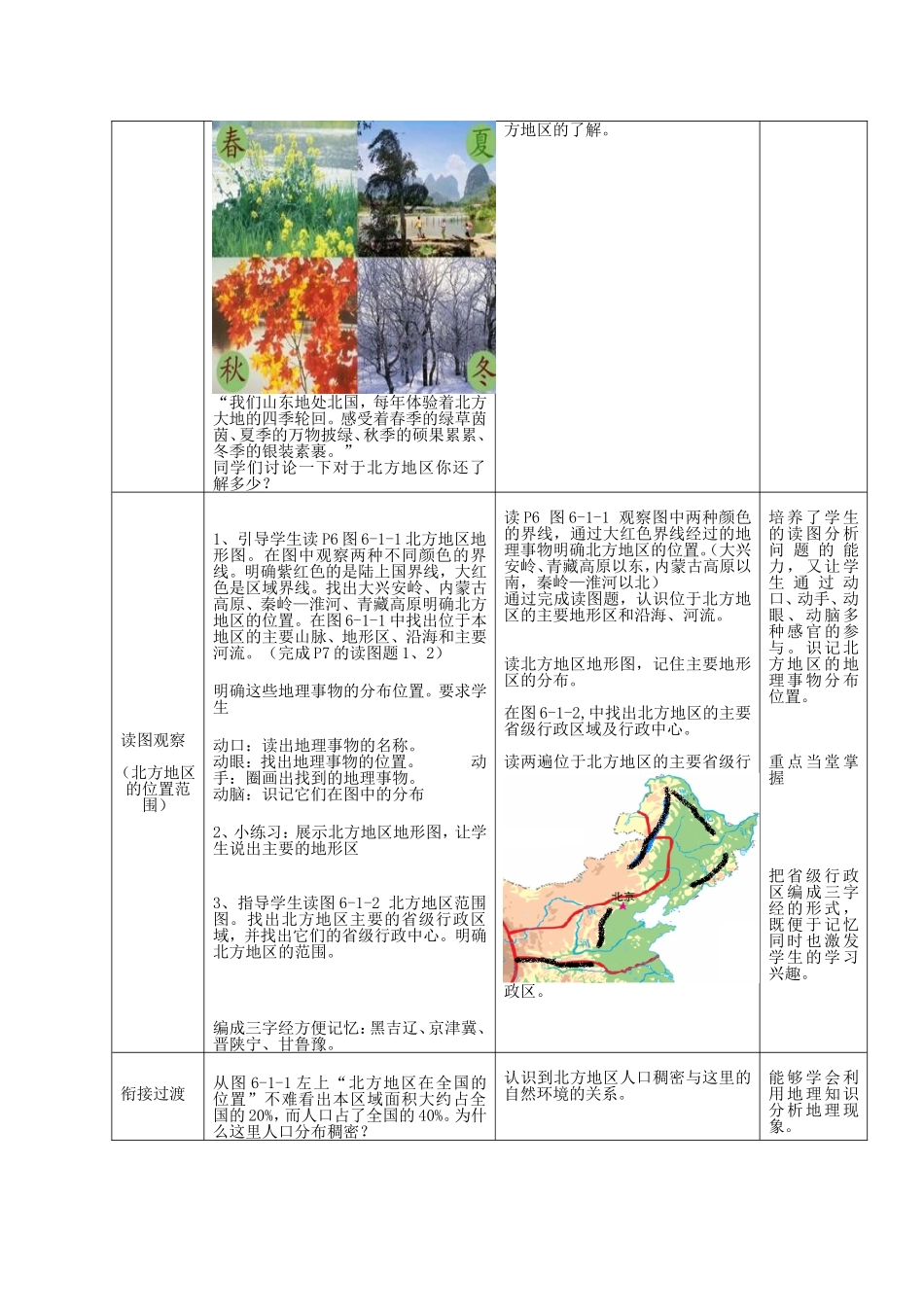 商务星球初中地理八下《6第6章-北方地区》-精品教案-(1)_第2页
