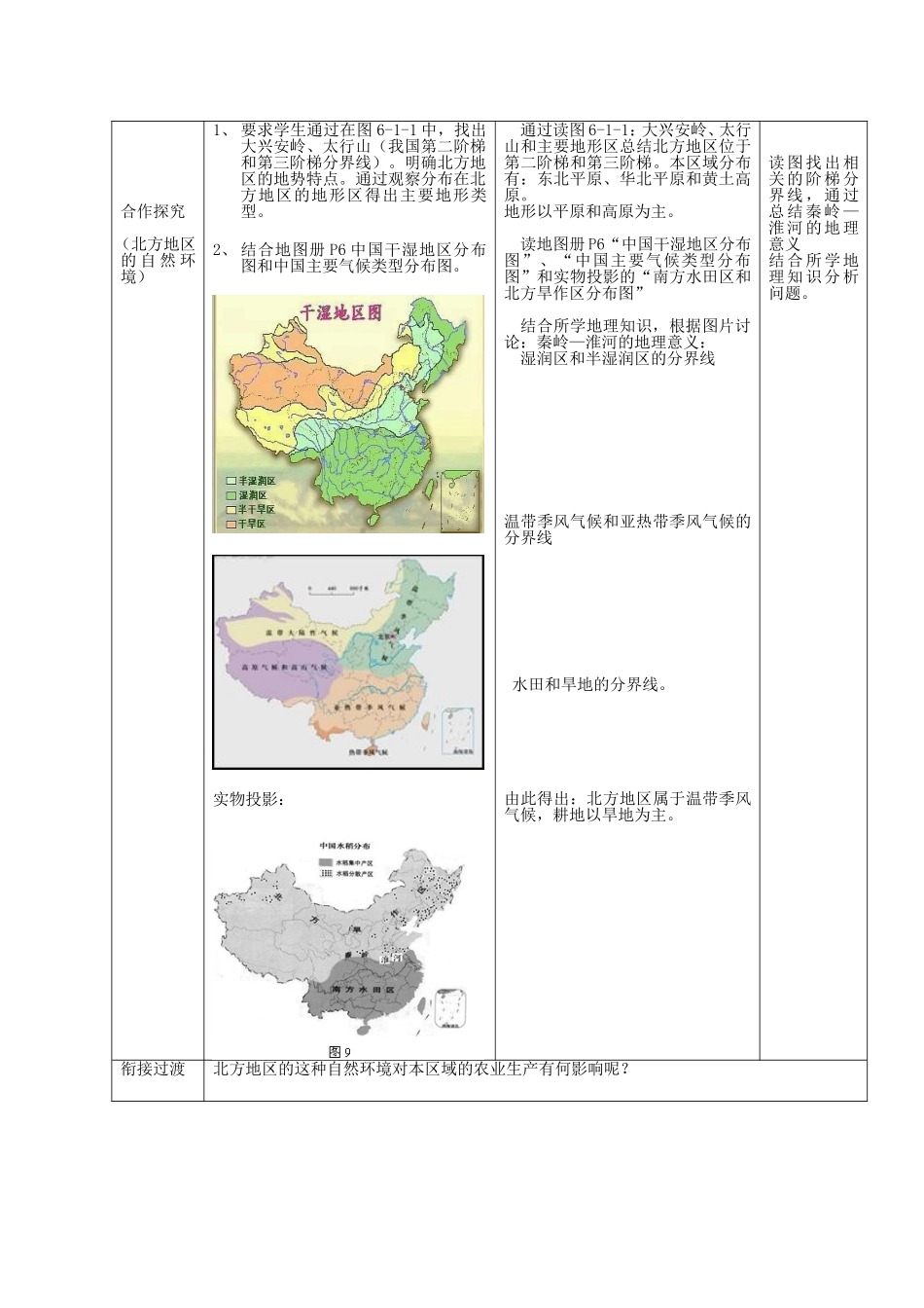 商务星球初中地理八下《6第6章-北方地区》-精品教案-(1)_第3页