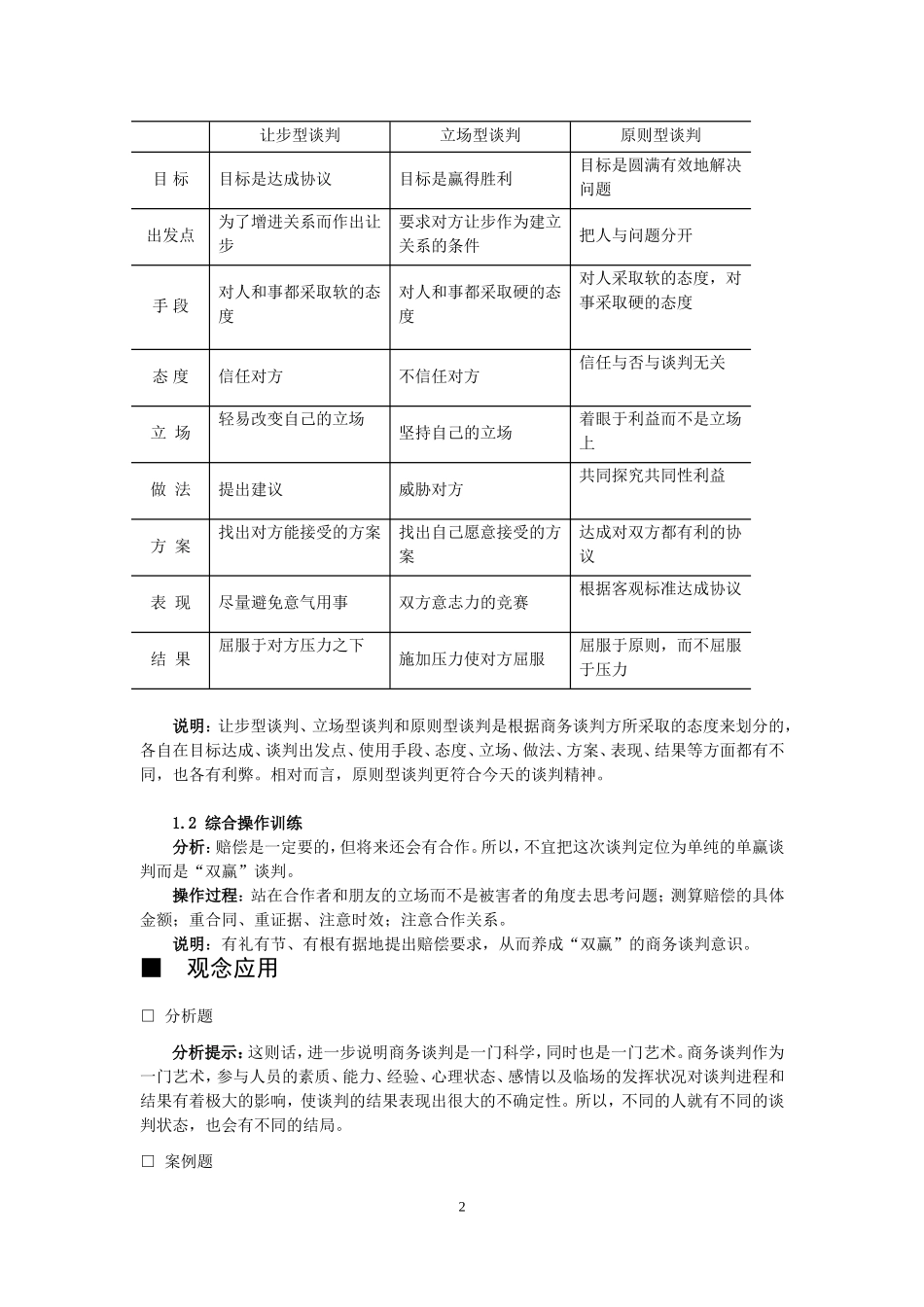 商务谈判(第三版)课后习题答案作者杨群祥习题答案出版社配套课件_第2页