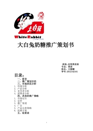 品牌推广策划书