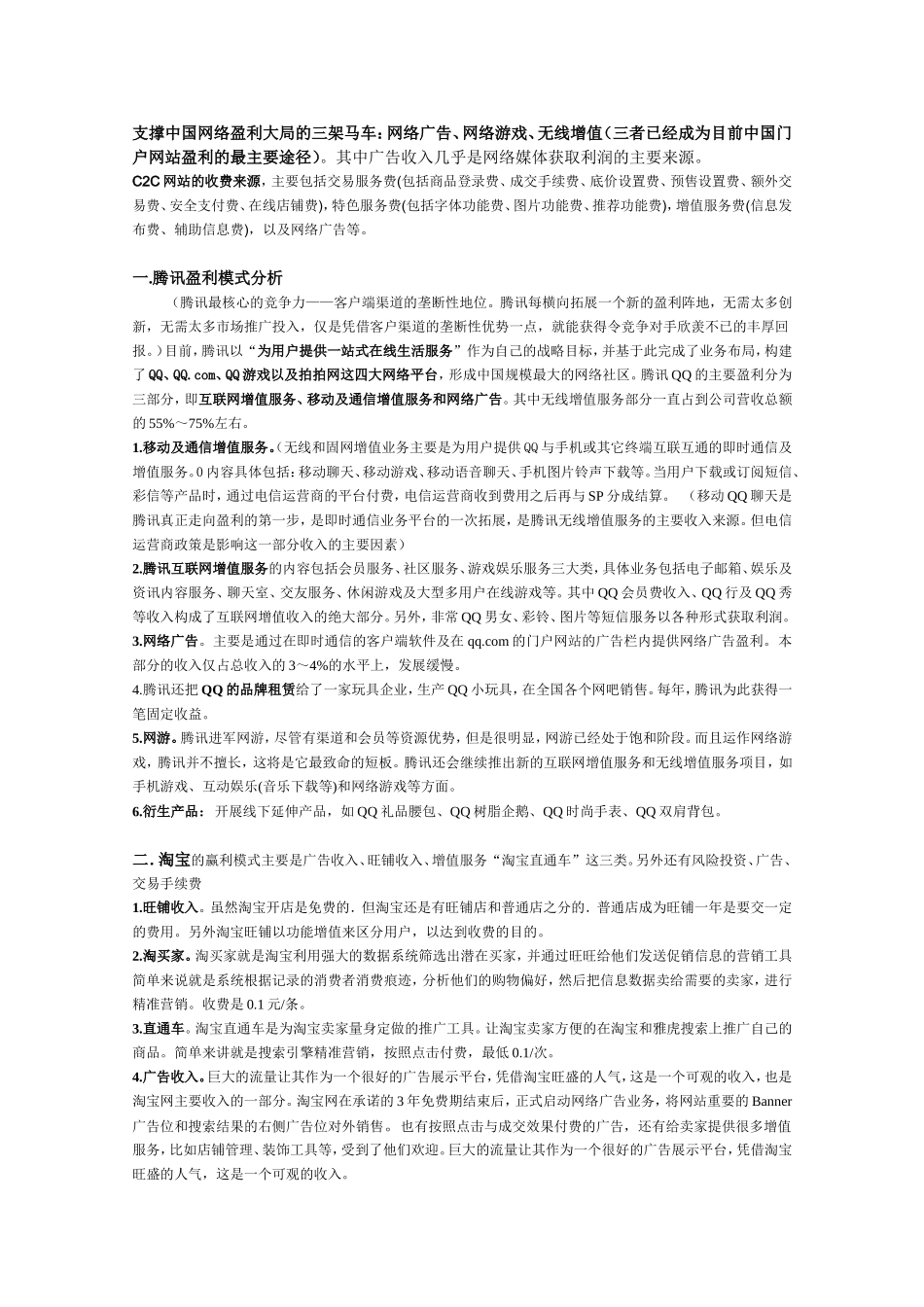 商业网站盈利模式分析_第1页