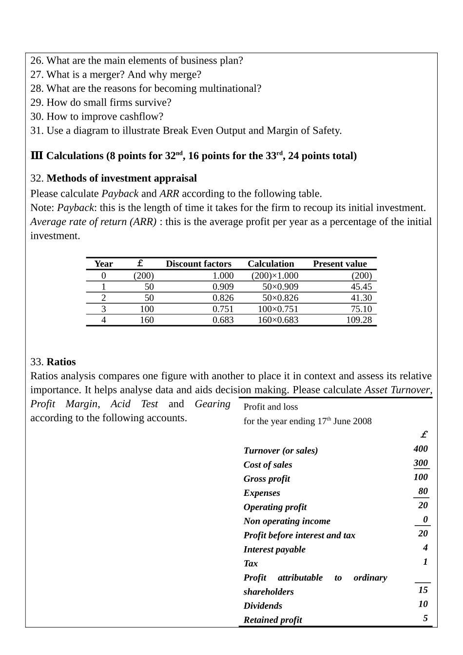 商务专业英语试卷及答案(1)_第2页