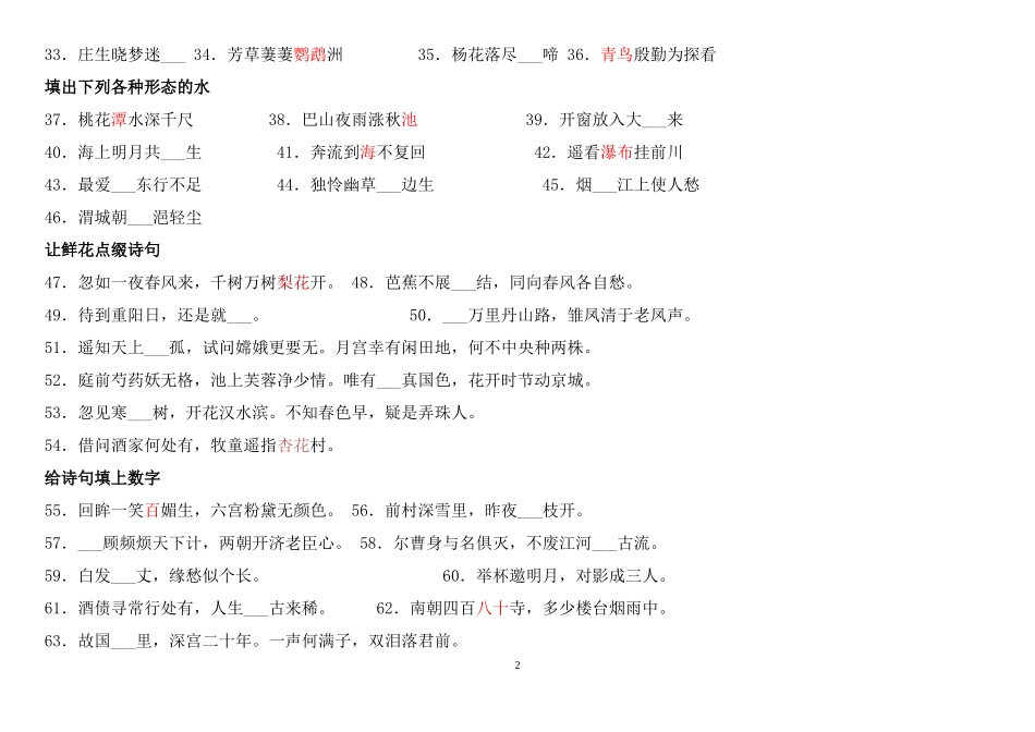 唐诗三百首自测题1_第2页