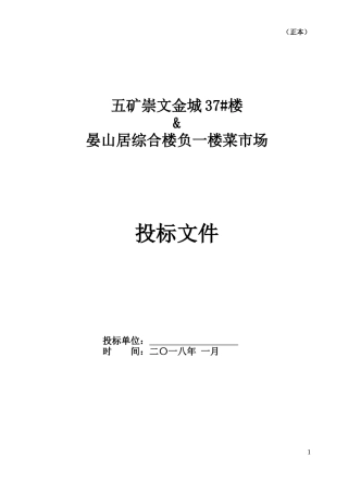 商业项目的投标书