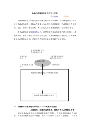 品牌战略规划与定位的五大原则