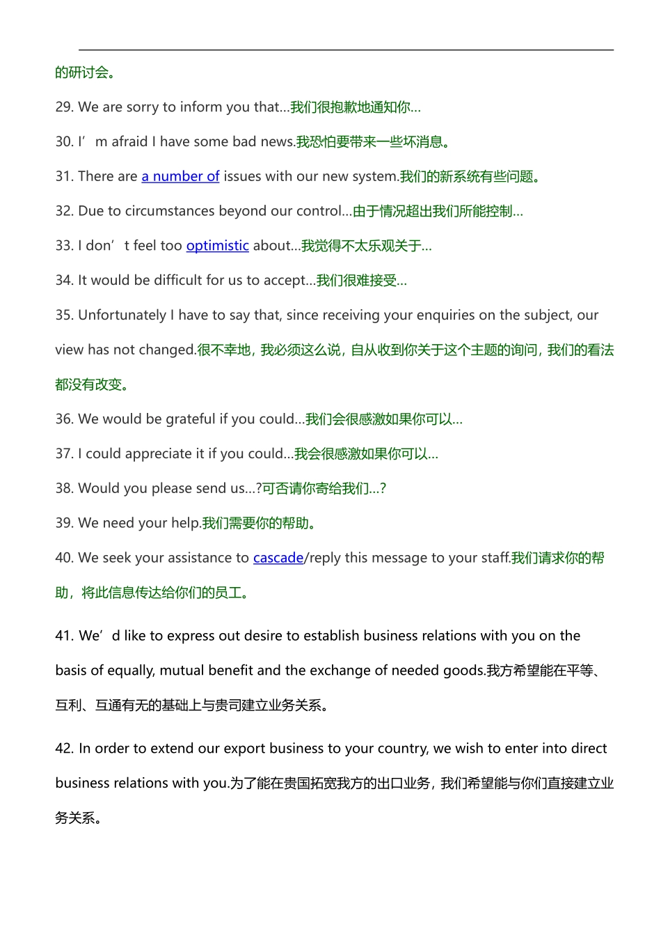 商务英语常用130个句型must_第3页