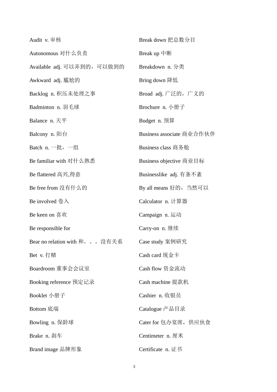 商务英语常用单词_第3页