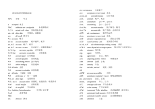 商务英语常用缩略语表2
