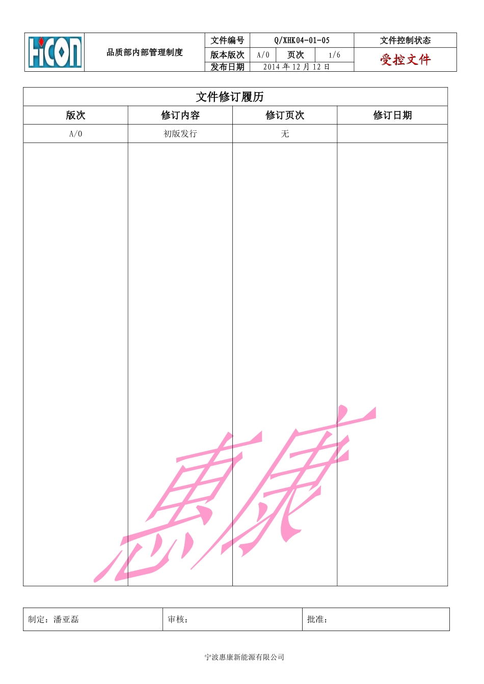 品质部管理制度-(1)_第1页