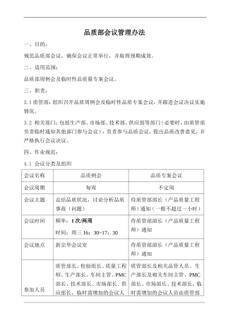 品质部会议管理办法