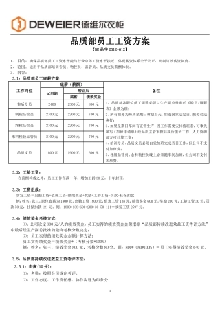 品质部品管工资方案01