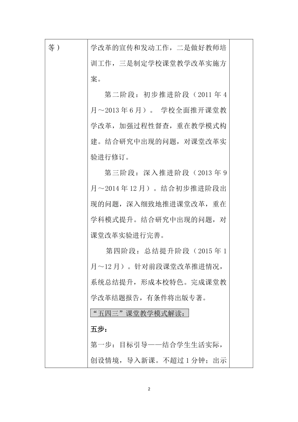 唐县镇第二小学课堂改革申报材料_第2页