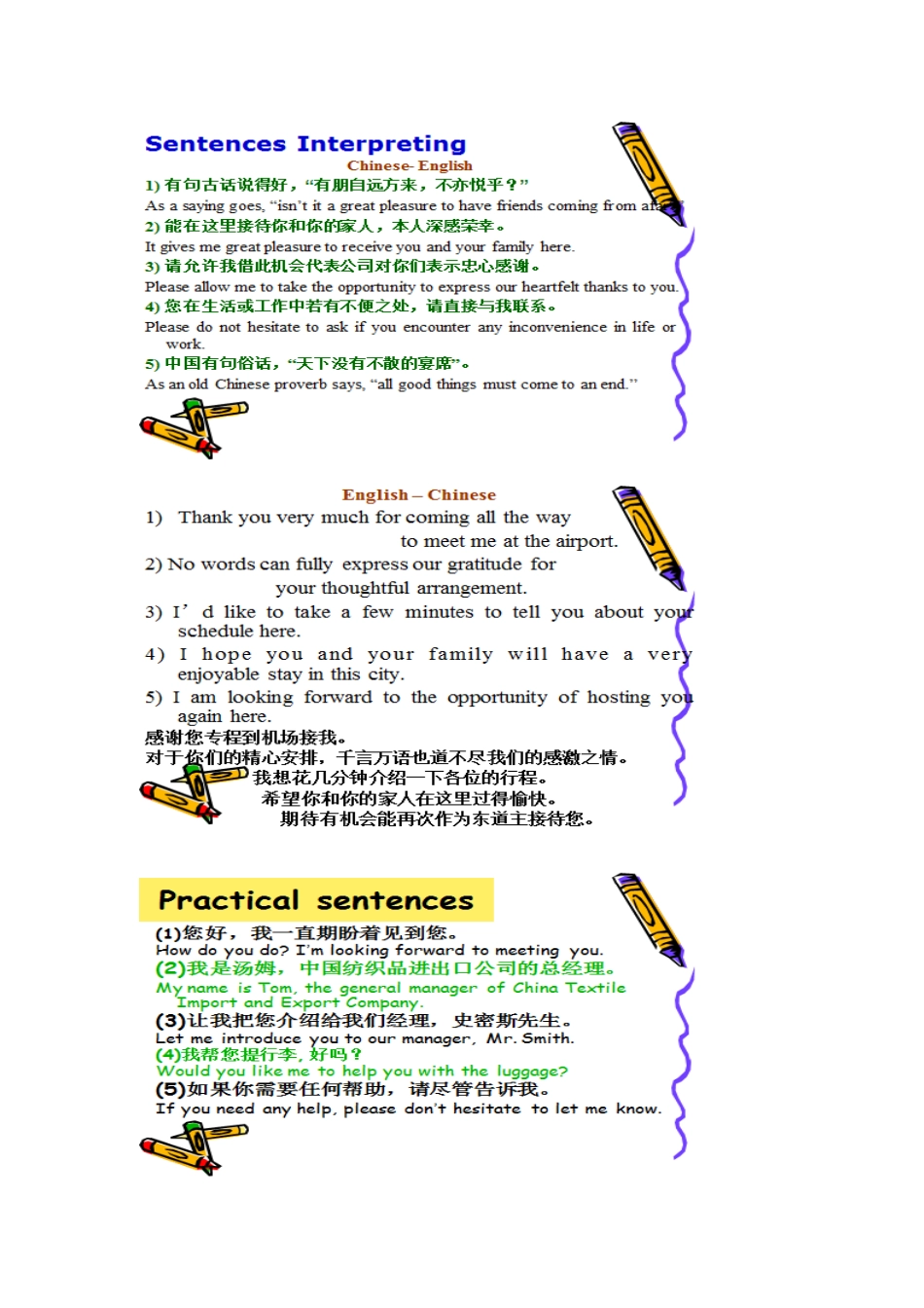 商务英语口译复习资料_第2页